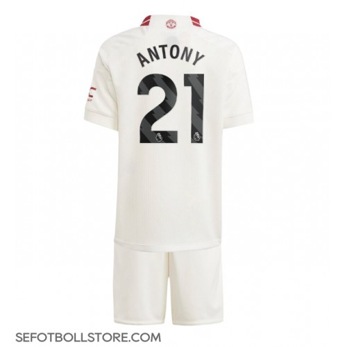 Manchester United Antony #21 Replika babykläder Tredjeställ Barn 2023-24 Kortärmad (+ korta byxor)